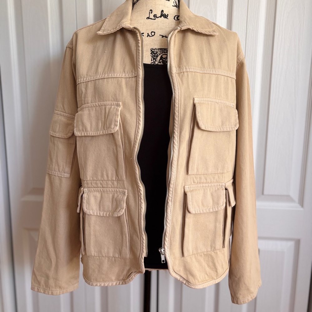 H&M Denim Tan Utility Jacket